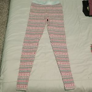 Size small girls red and dark grey leggings